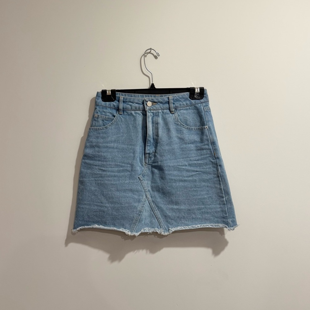 twik Light Blue Denim Mini Skirt